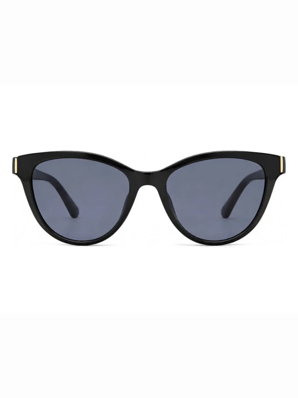 BEBE BBOP-1015CE-001 Women's Black White Cat Eye Frame/Gray Lenses Sunglasses